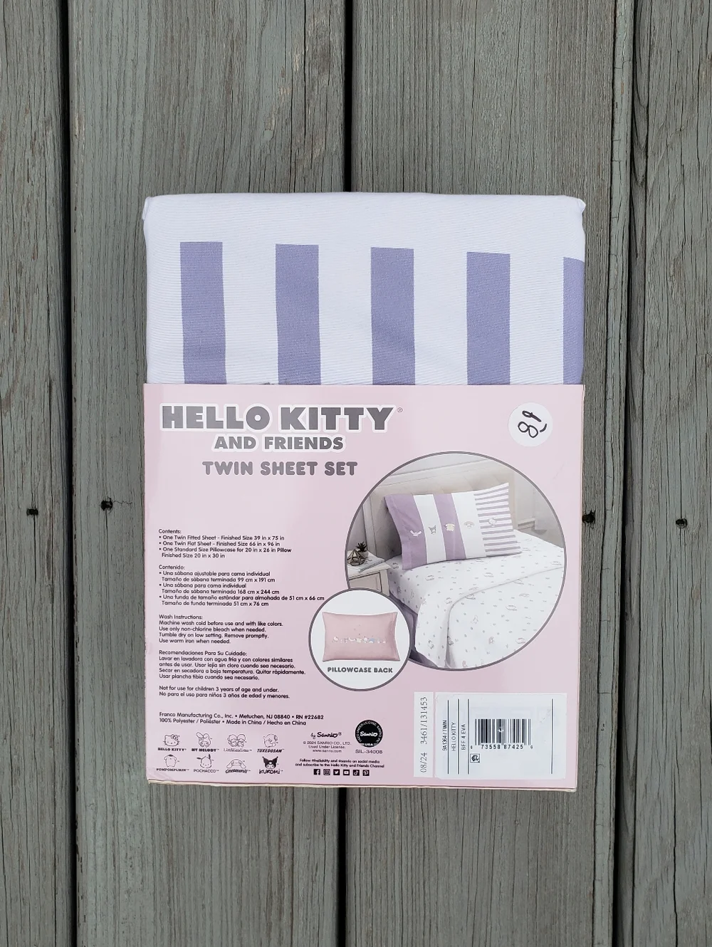 Hello Kitty & Friends Twin Sheet Set - 3Pc